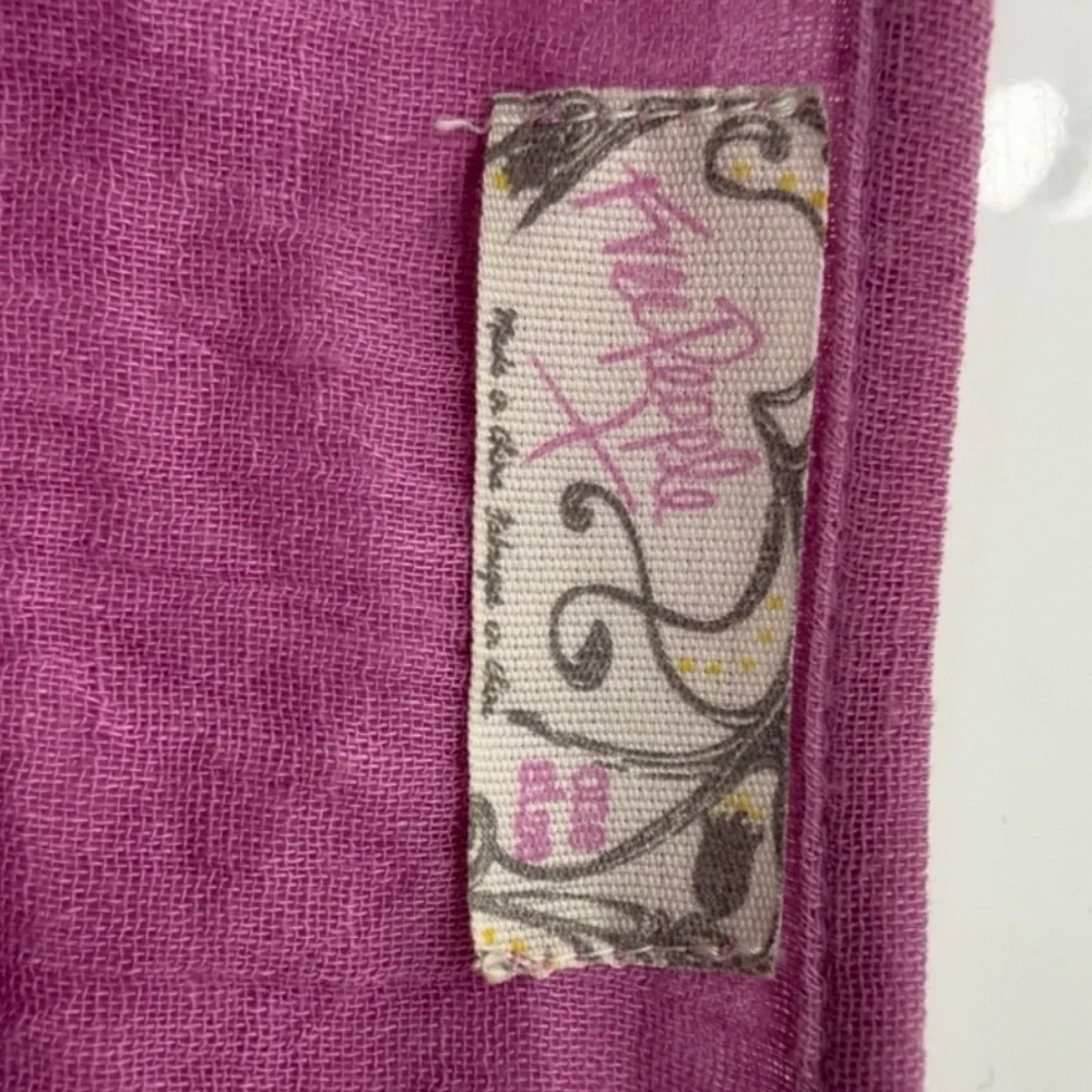 Free People Linen Twist Front Cropped Top in Orchid, Magenta OS - Picture 6 of 9